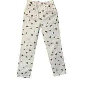 Reformation Mixed Emotions High Rise Straight Jeans Size 26 White